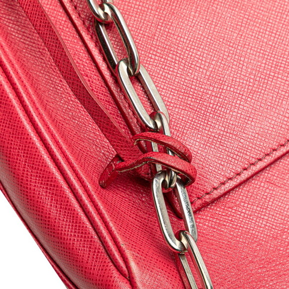 PRADA Pink Leather Saffiano Shoulder Bag - Picture 4 of 11